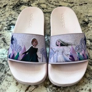 Girls Frozen Adidas Slides